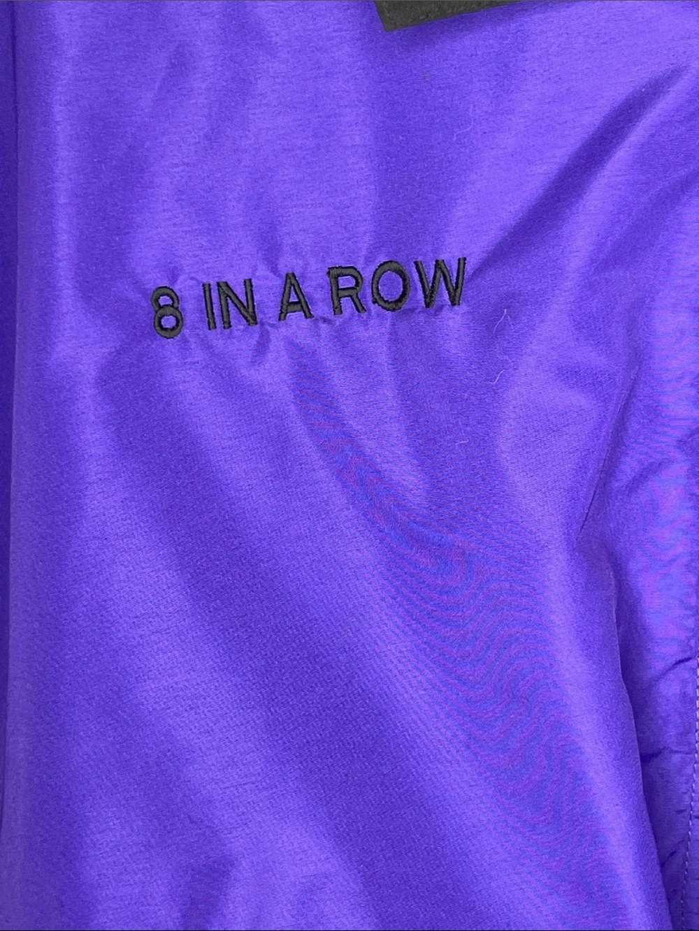 Purple Bomber Jacket with Vintage Car Embroidery